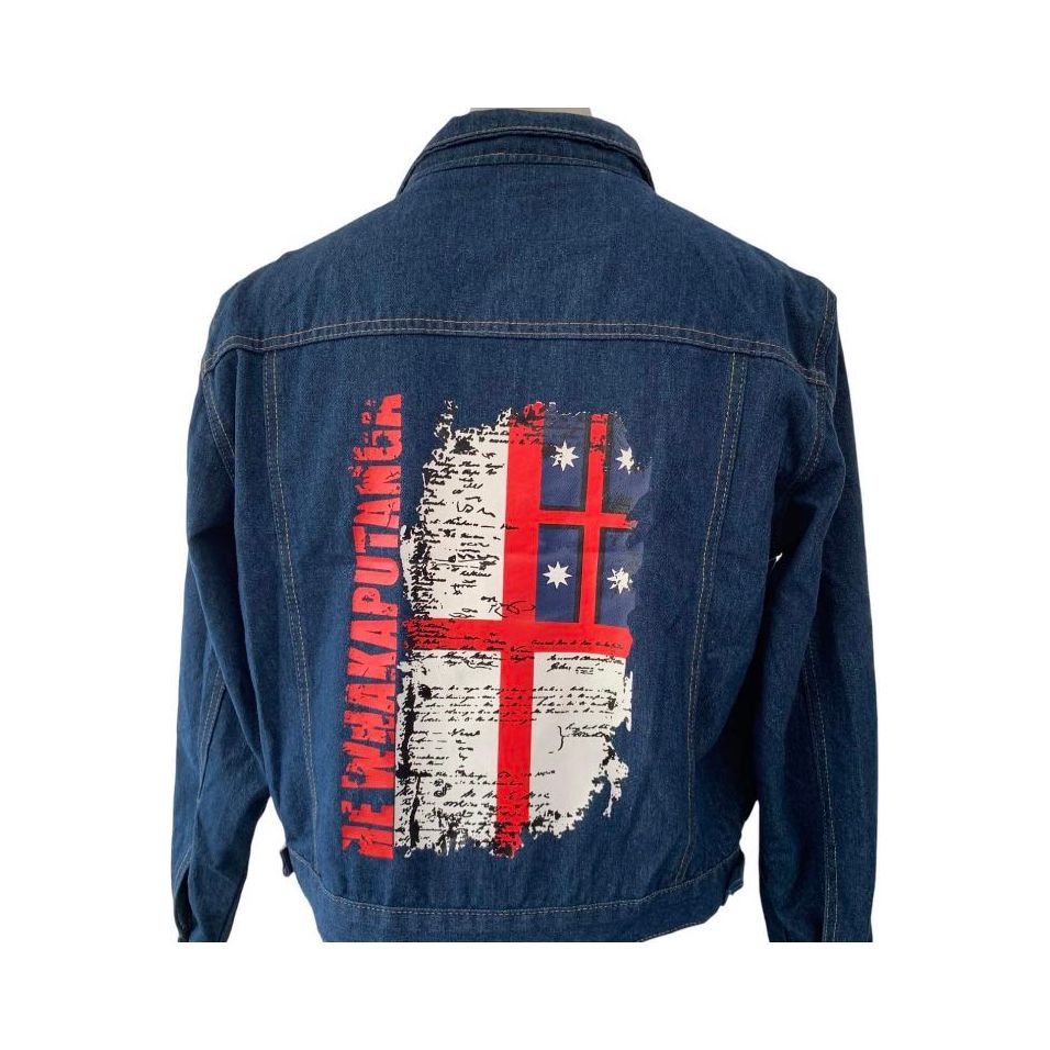 1835 He Whakaputanga Trucker Cropped Denim Female Jacket
