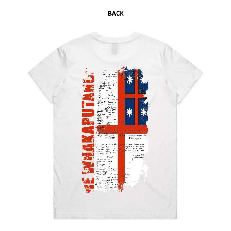 1835 Womans V Neck Tee-White