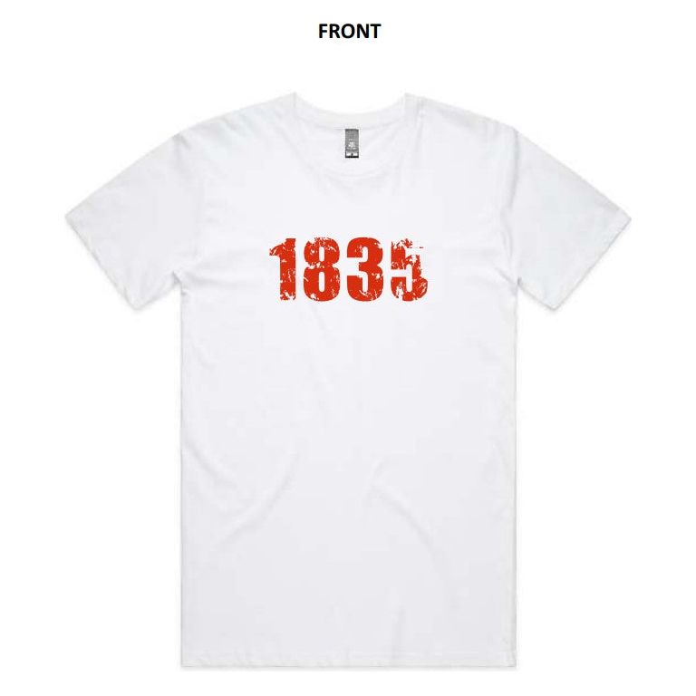 1835 Mens White  Tee