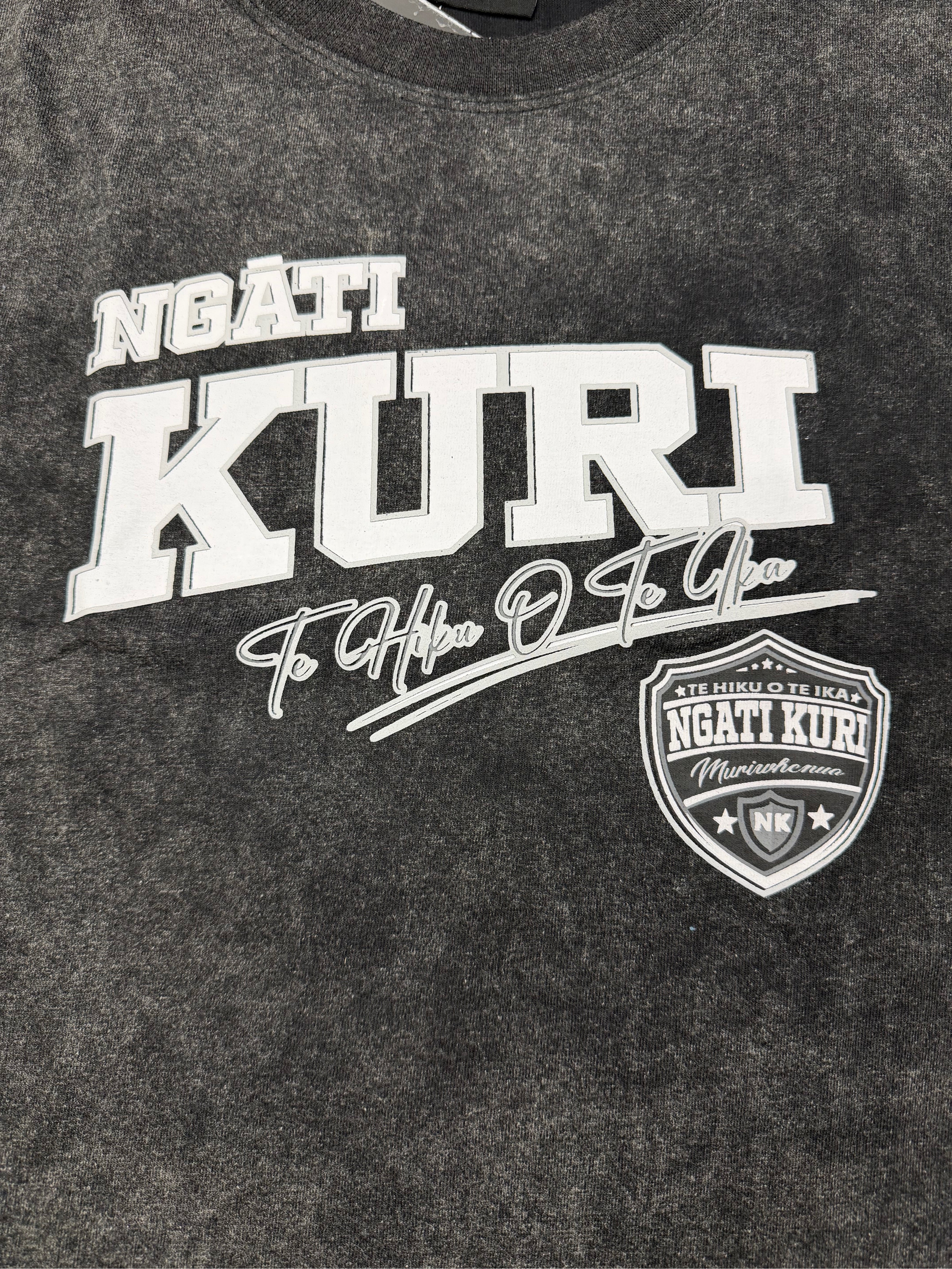 Ngati Kuri Tribal Acid Wash Oversized Tee – Maori Streetwear | Cuzy T