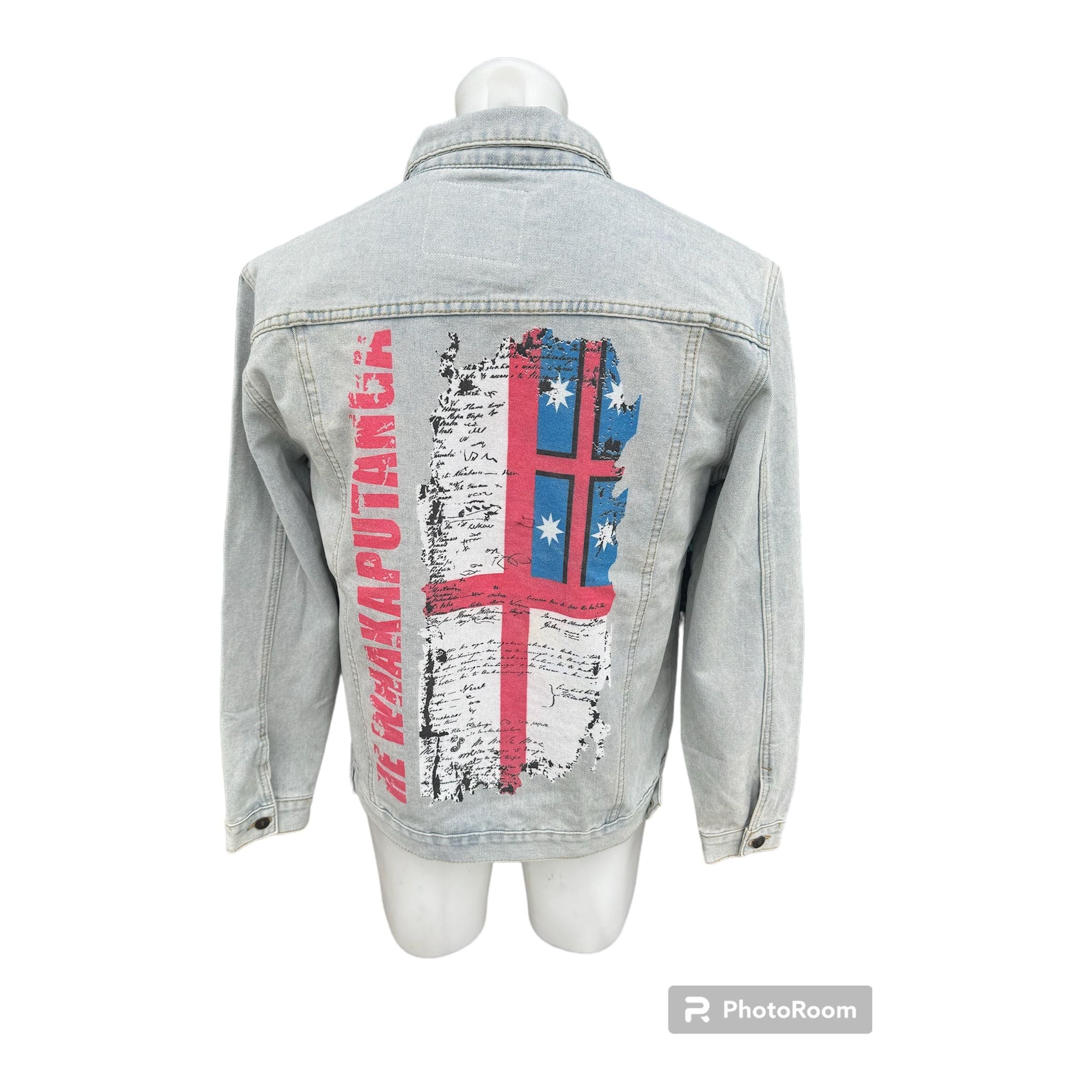 1835 He Whakaputanga Trucker Denim Acid Wash Jacket
