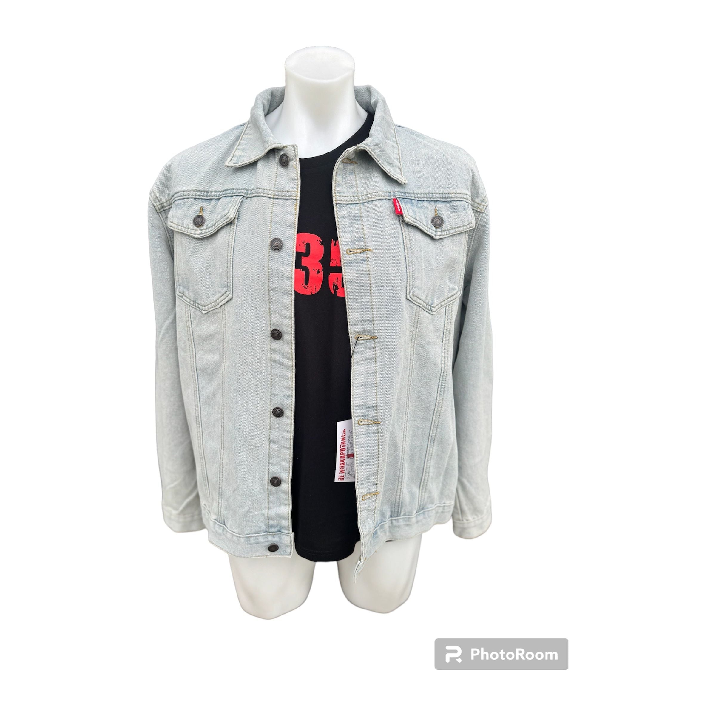 1835 He Whakaputanga Trucker Denim Acid Wash Jacket