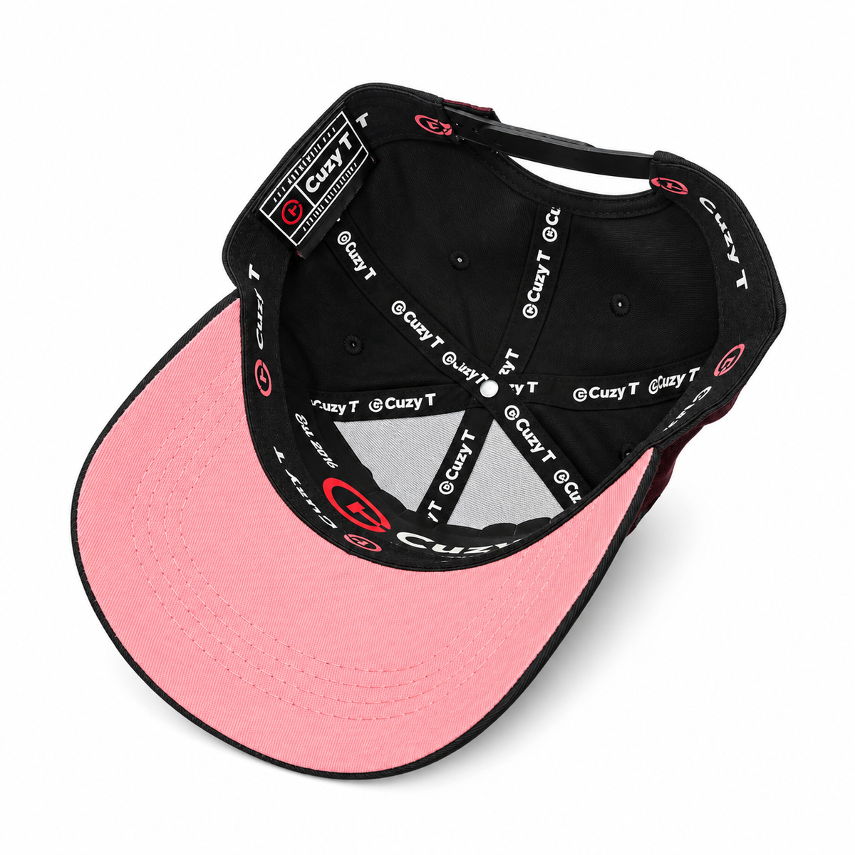 Cuzy T Aframe Blue n Pink on Black