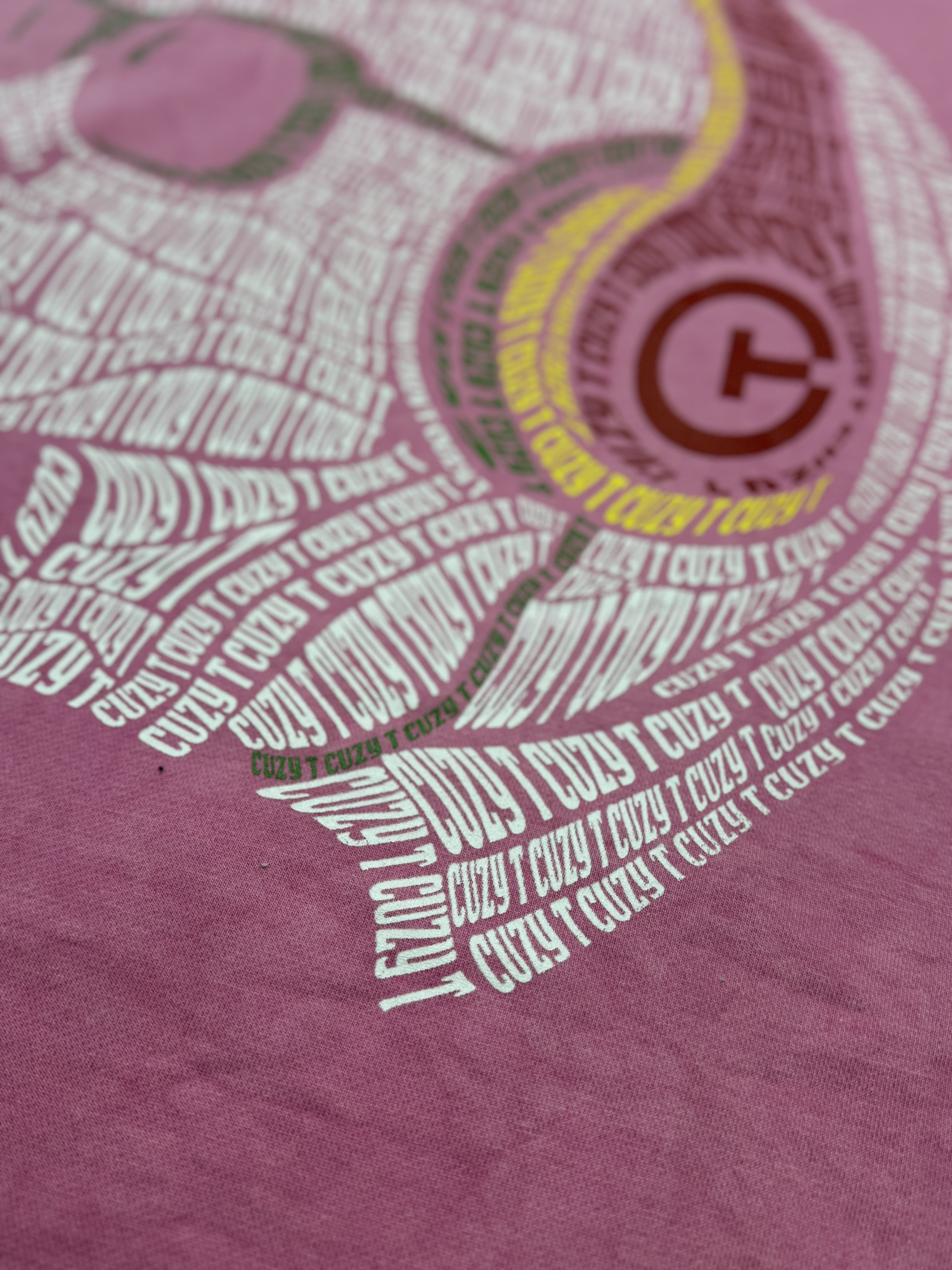 Cuzy Beatz Oversized Pink Crew Neck