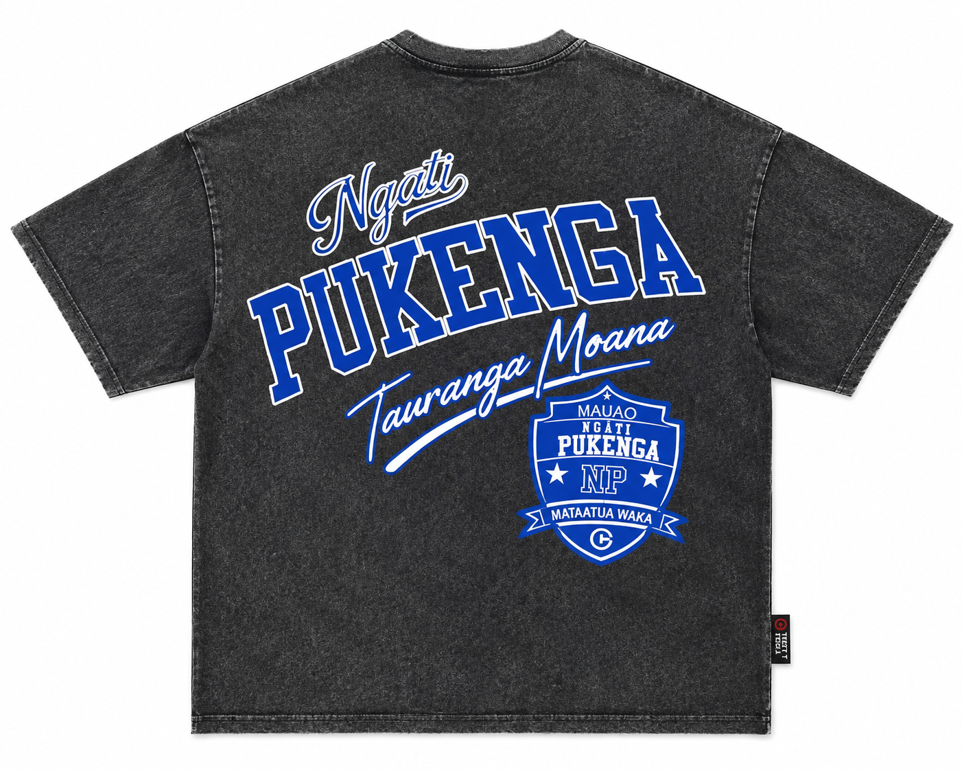 Ngati Pukenga Acid Wash Over Sized Tee