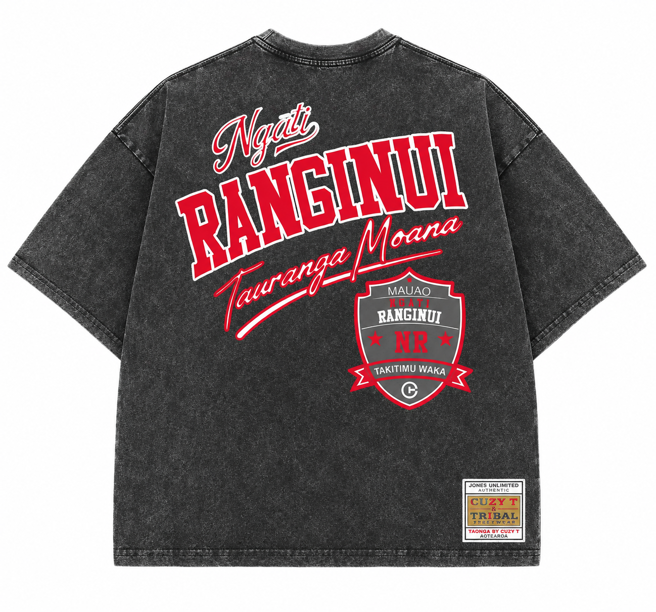 Ngati Ranginui Acid wash over sized tee