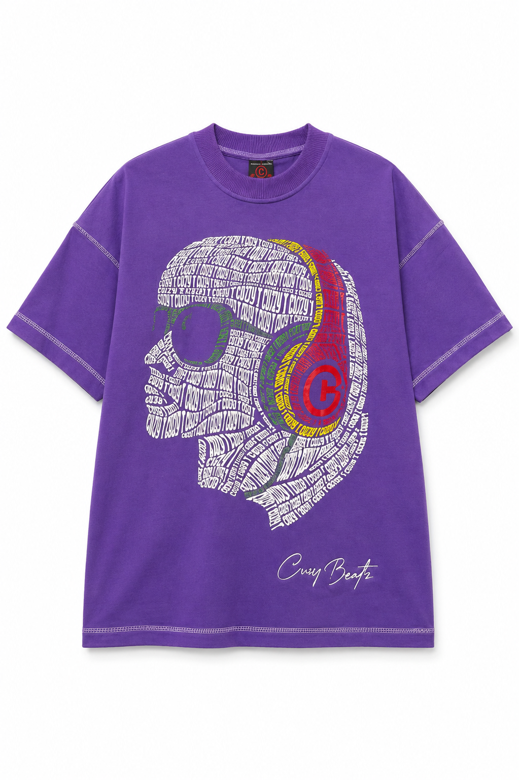 Cuzy Beatz Oversized Purple Crew Neck