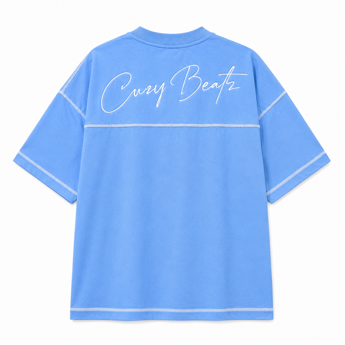 Cuzy Beatz Oversized Baby blue Crew Neck