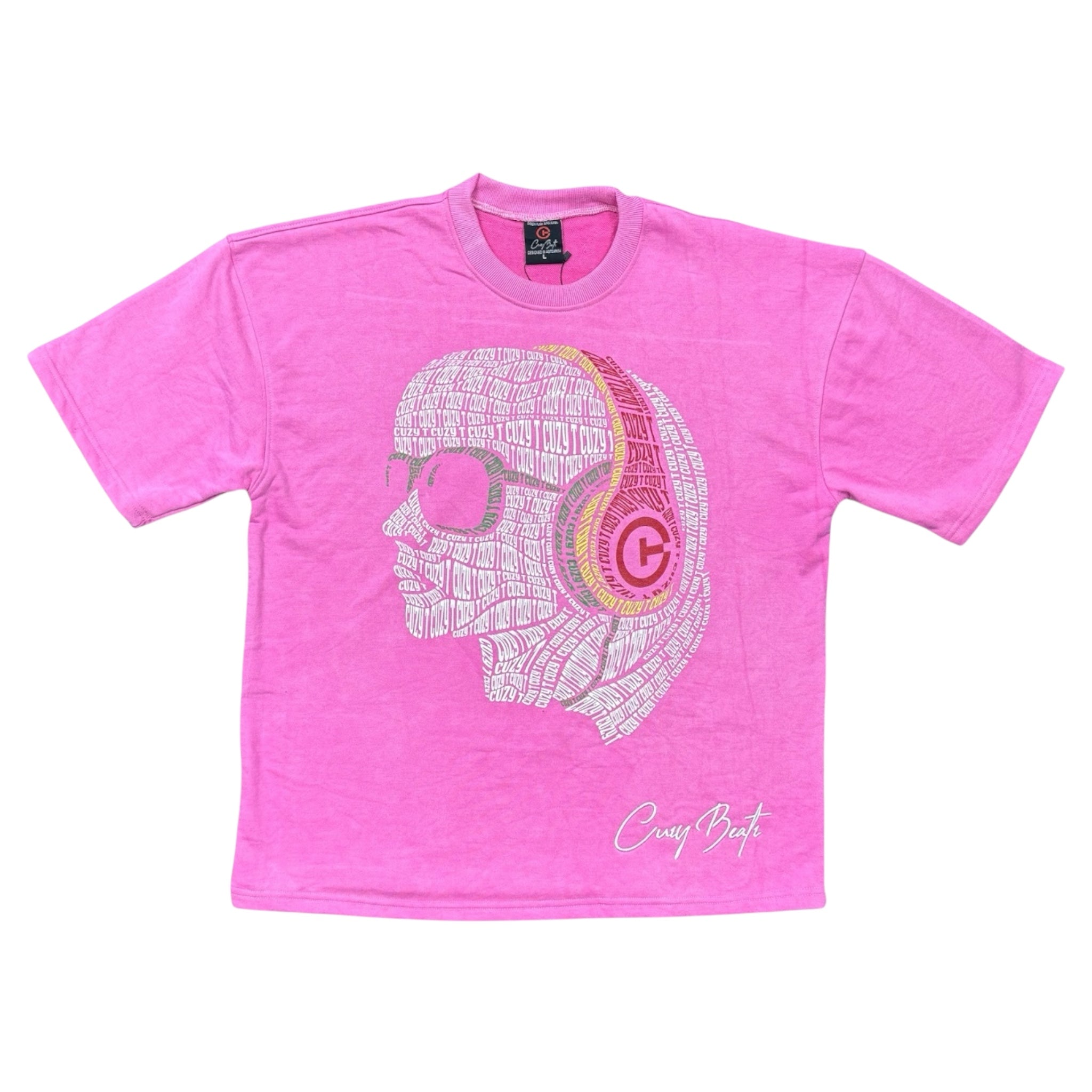 Cuzy Beatz Oversized Pink Crew Neck
