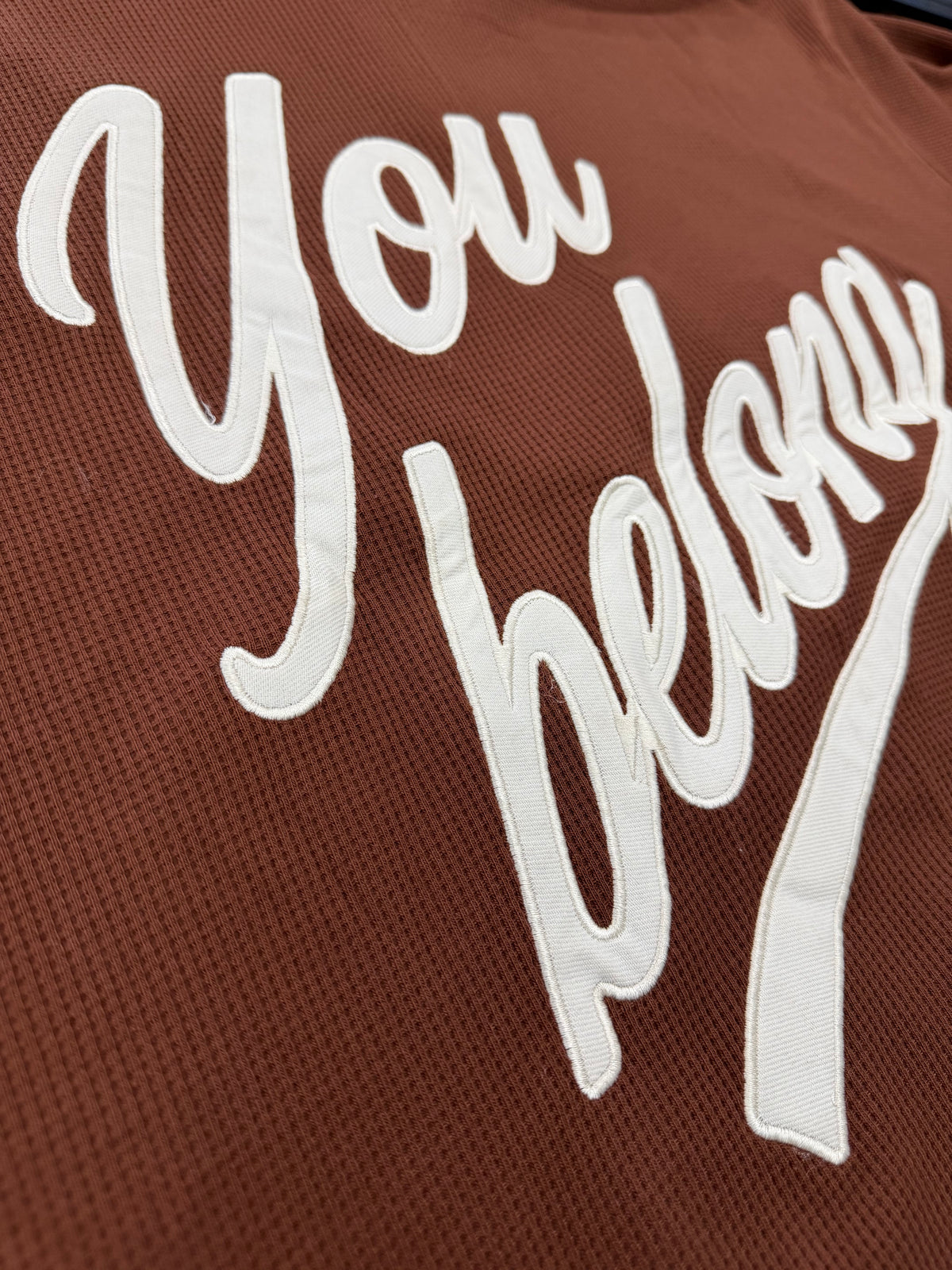 Cuzy T Waffle Zip Hoodie- Rusty