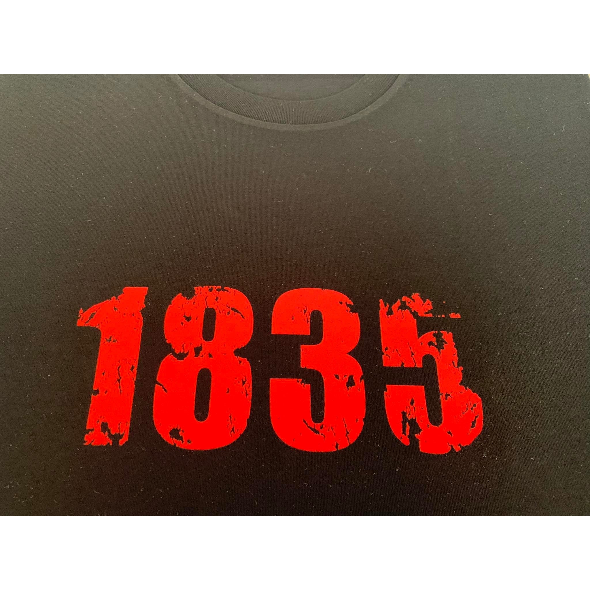 1835 Womans Scoop Neck Tee-Black