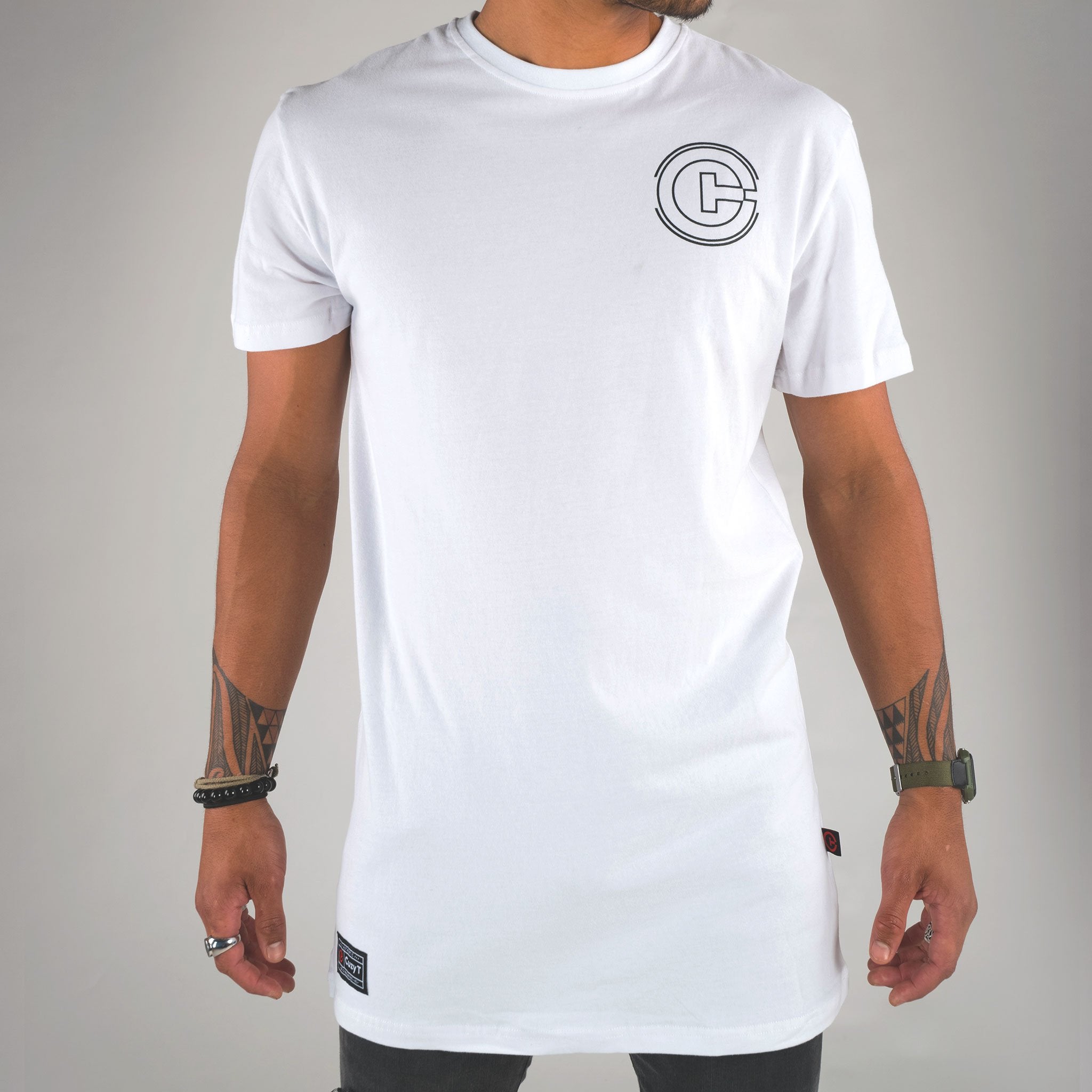 CLASSIC TALL TEE WHITE - Cuzy T Apparel