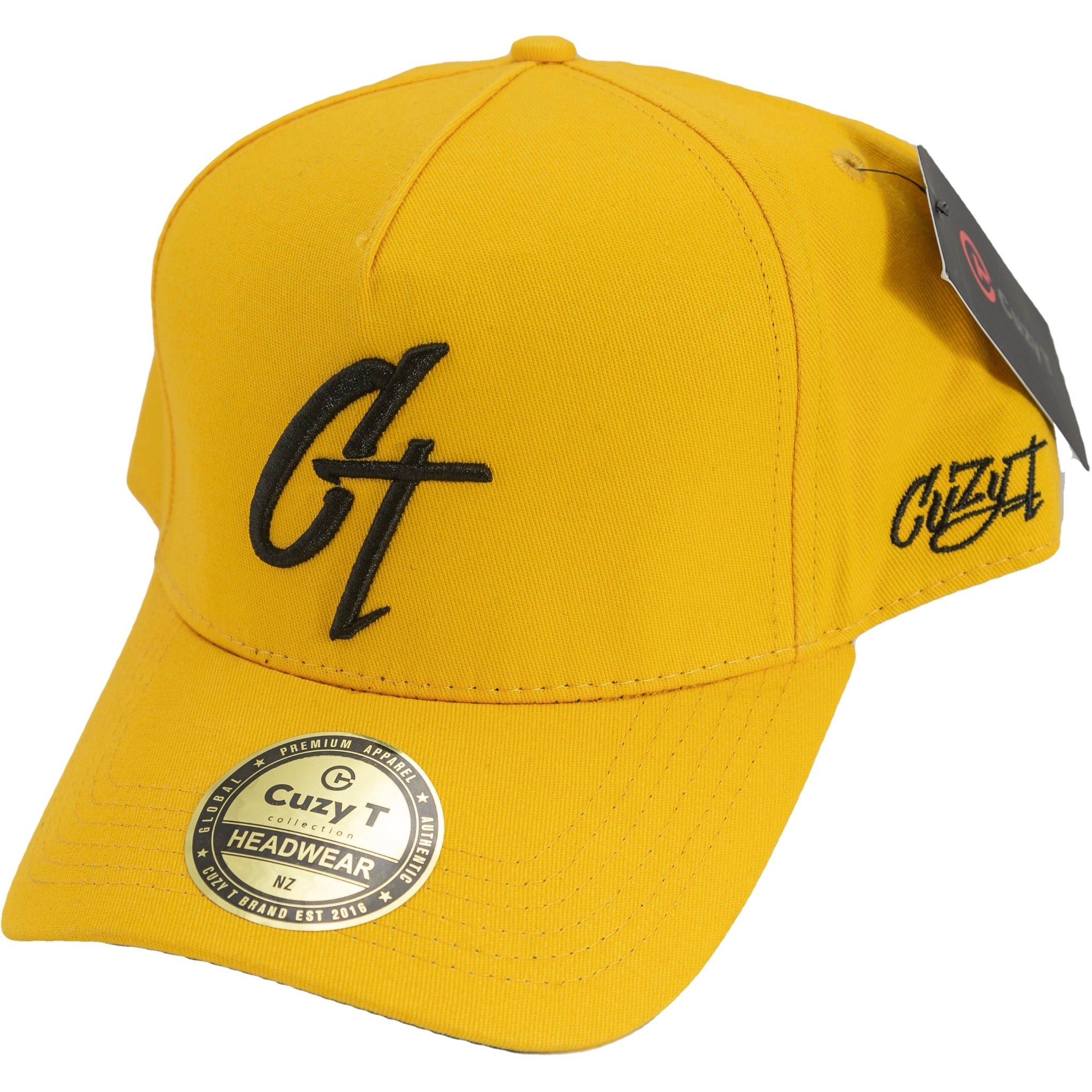 CUZY T 'CT' SNAP BACK - YELLOW/BLACK - Cuzy T Apparel