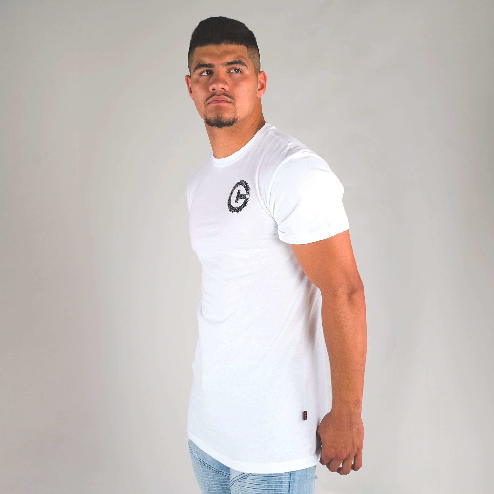 THE PRINT TALL TEE WHITE