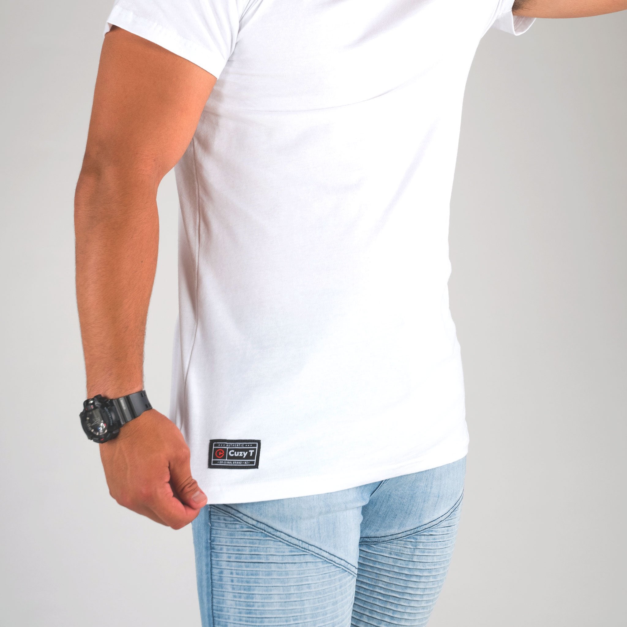 THE PRINT TALL TEE WHITE