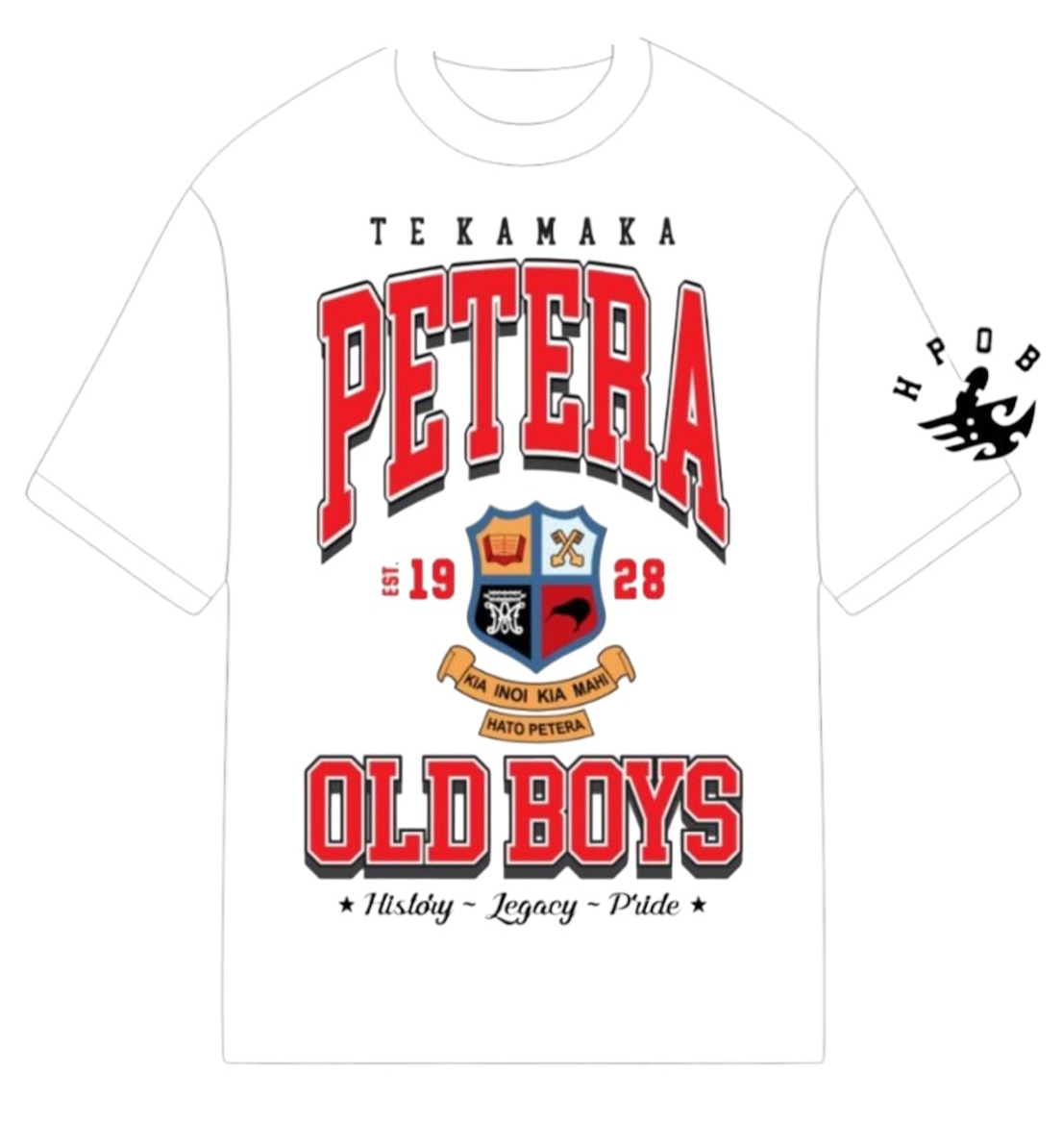 Hato Petera Old Boys T-shirt-White