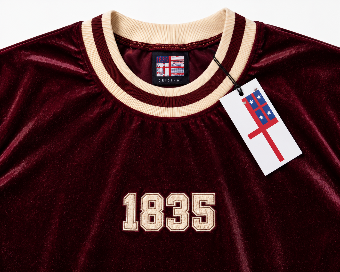 1835 Velveteen Crewneck - Maroon