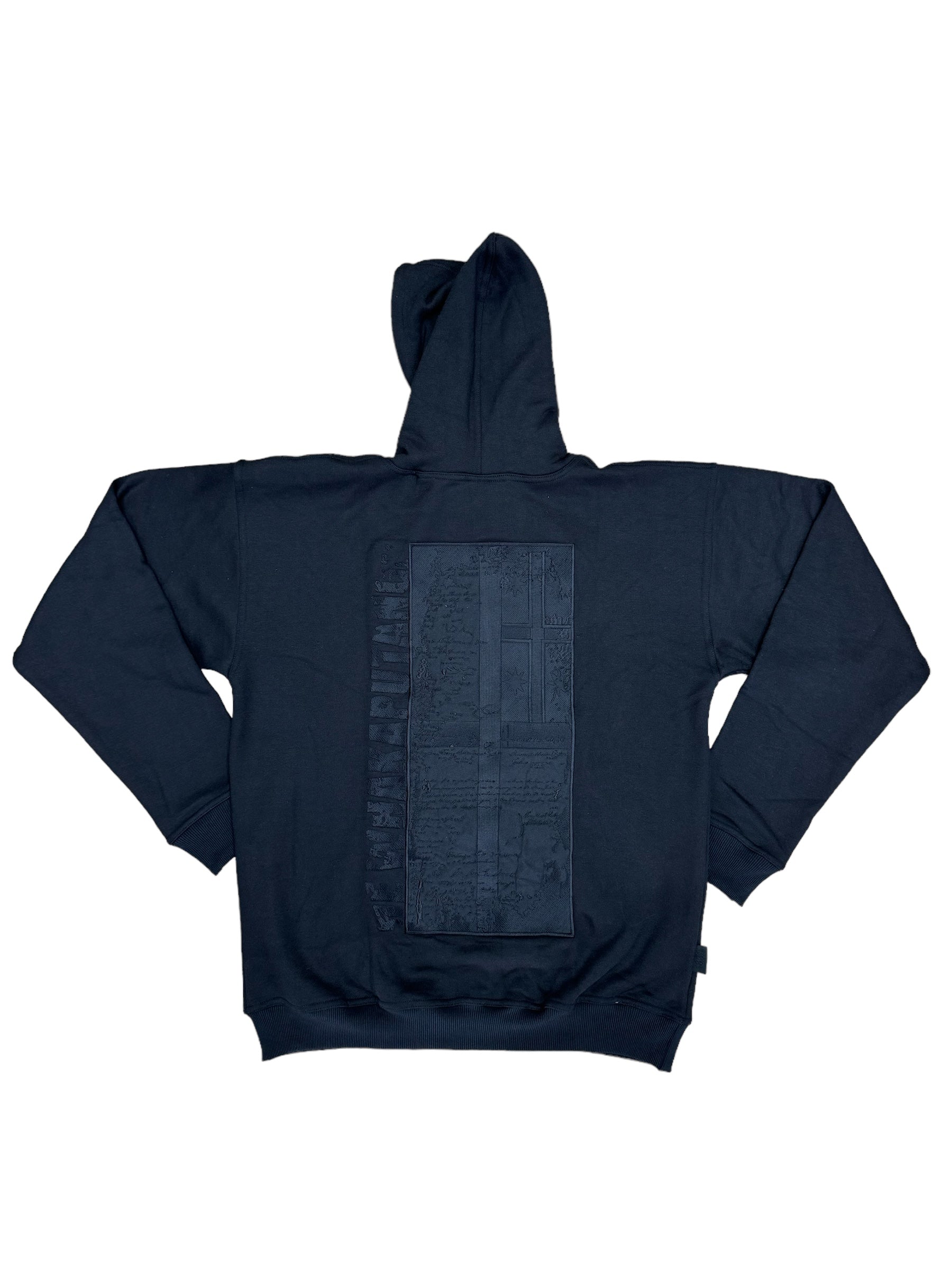 1835 He Whakaputanga Black on Black hoodie