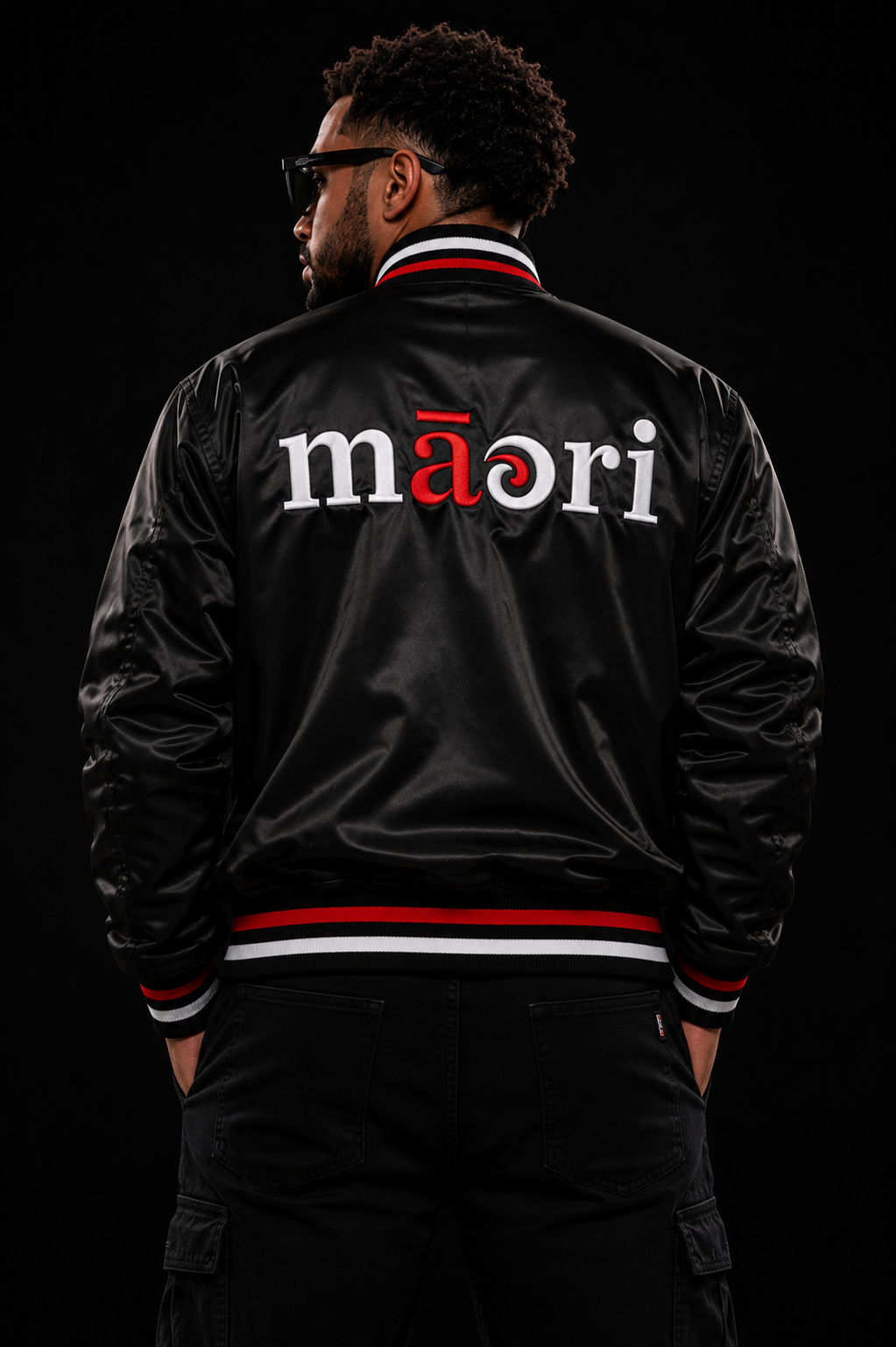 Maori Bomber Jacket -Black Pre Order