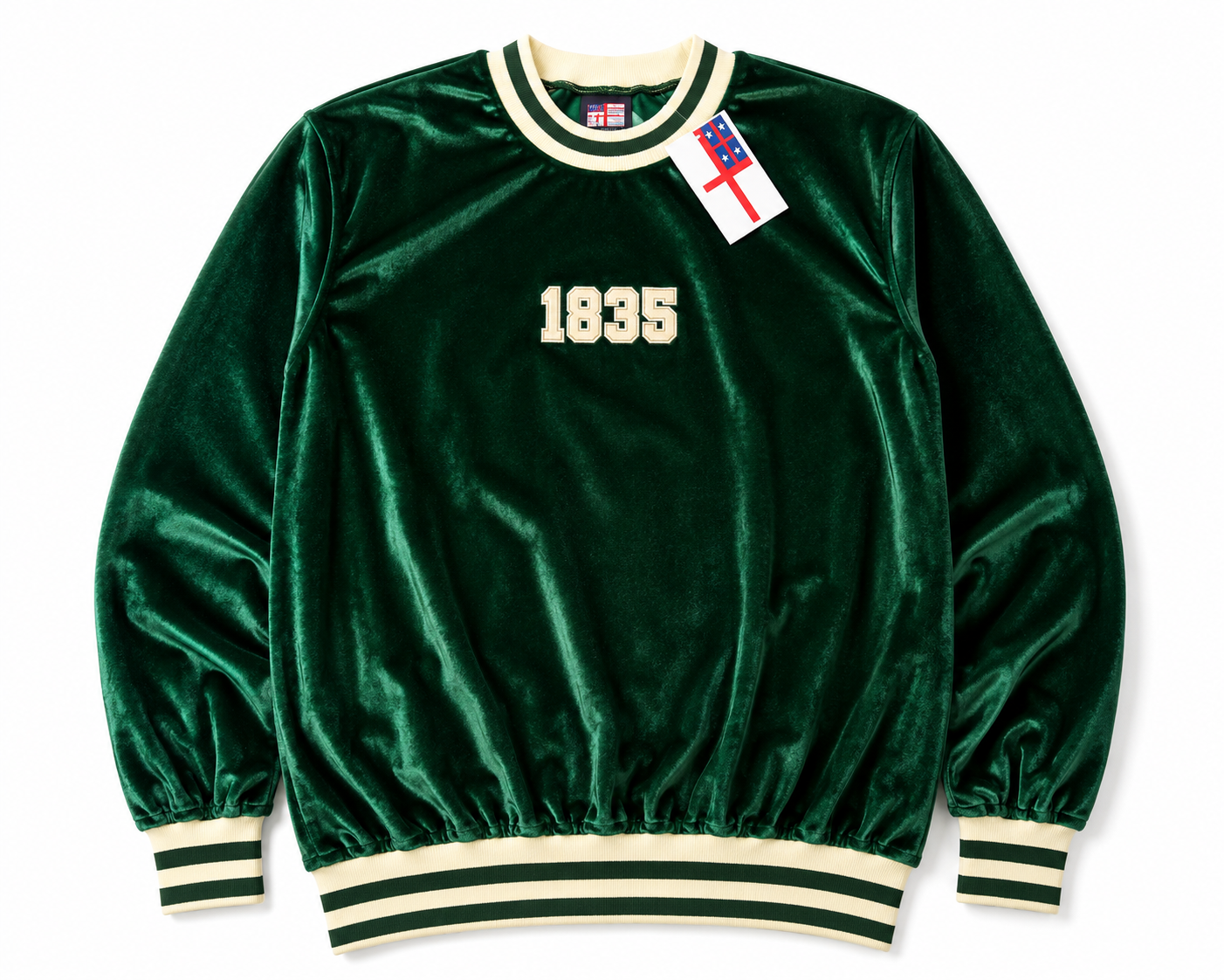 1835 Velveteen Crewneck - Green