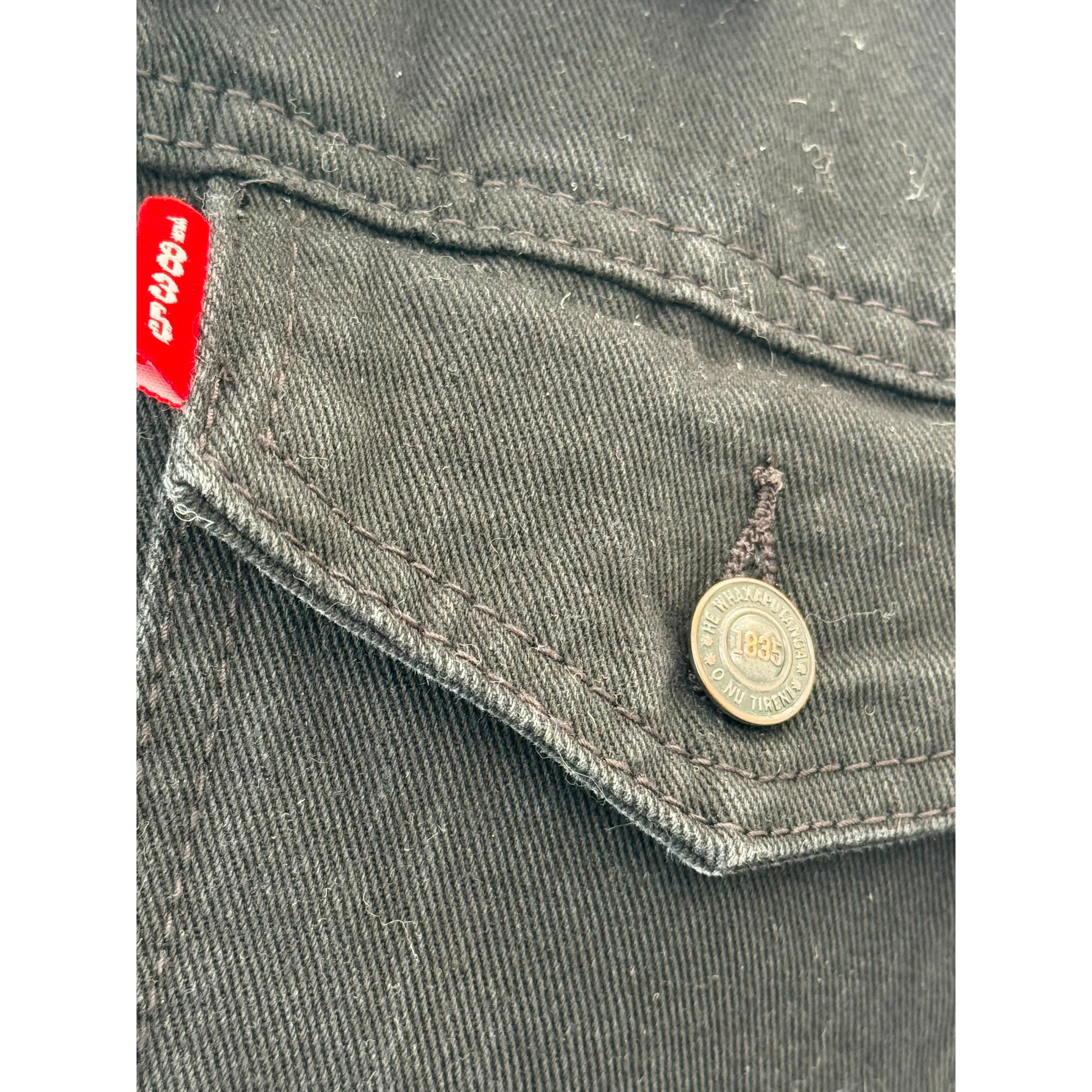 He Whakaputanga Wool Trucker Denim jacket