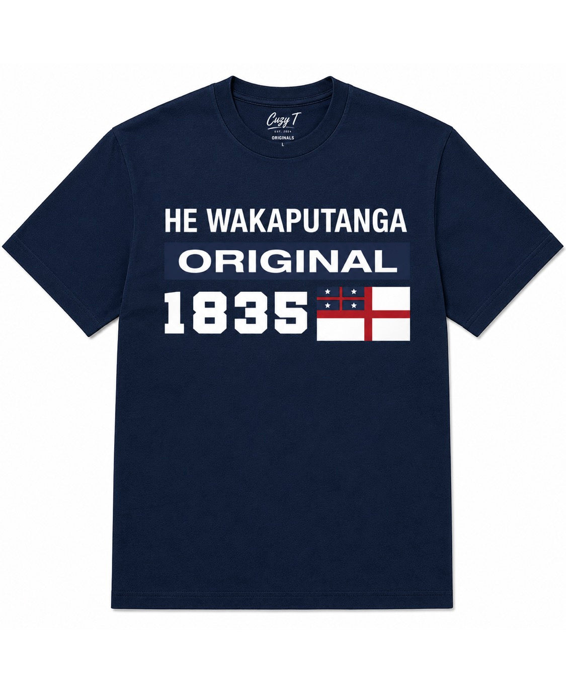 1835 Original  He Wakaputanga -Blue Classic tee