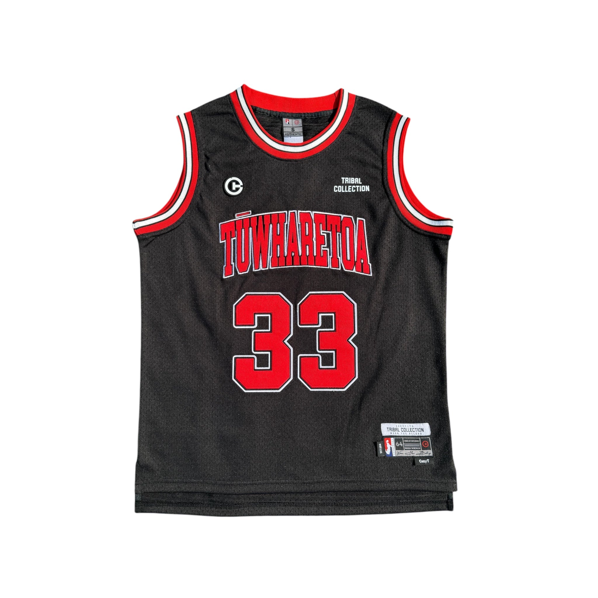 Tu Wharetoa NBA singlet