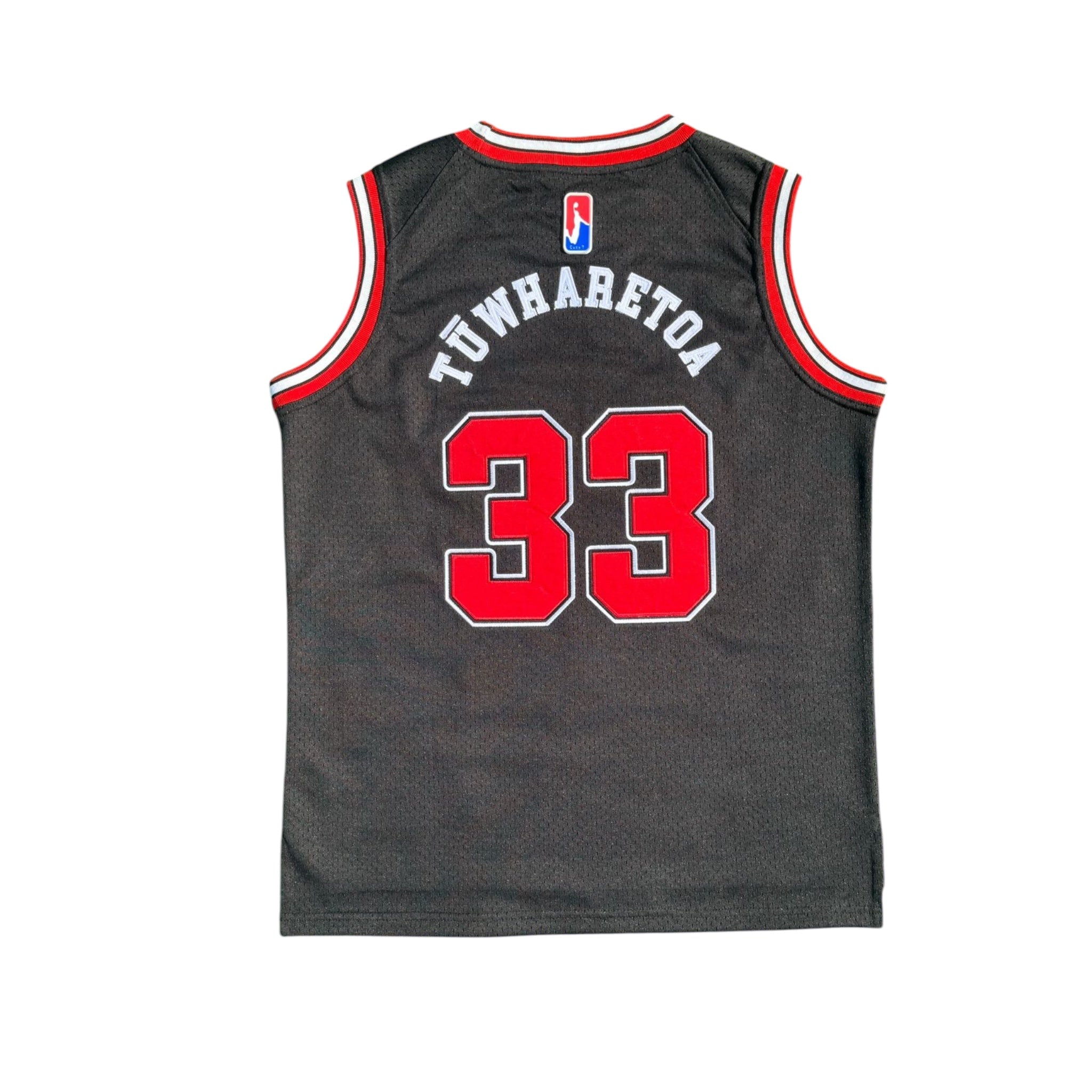 Tu Wharetoa NBA singlet