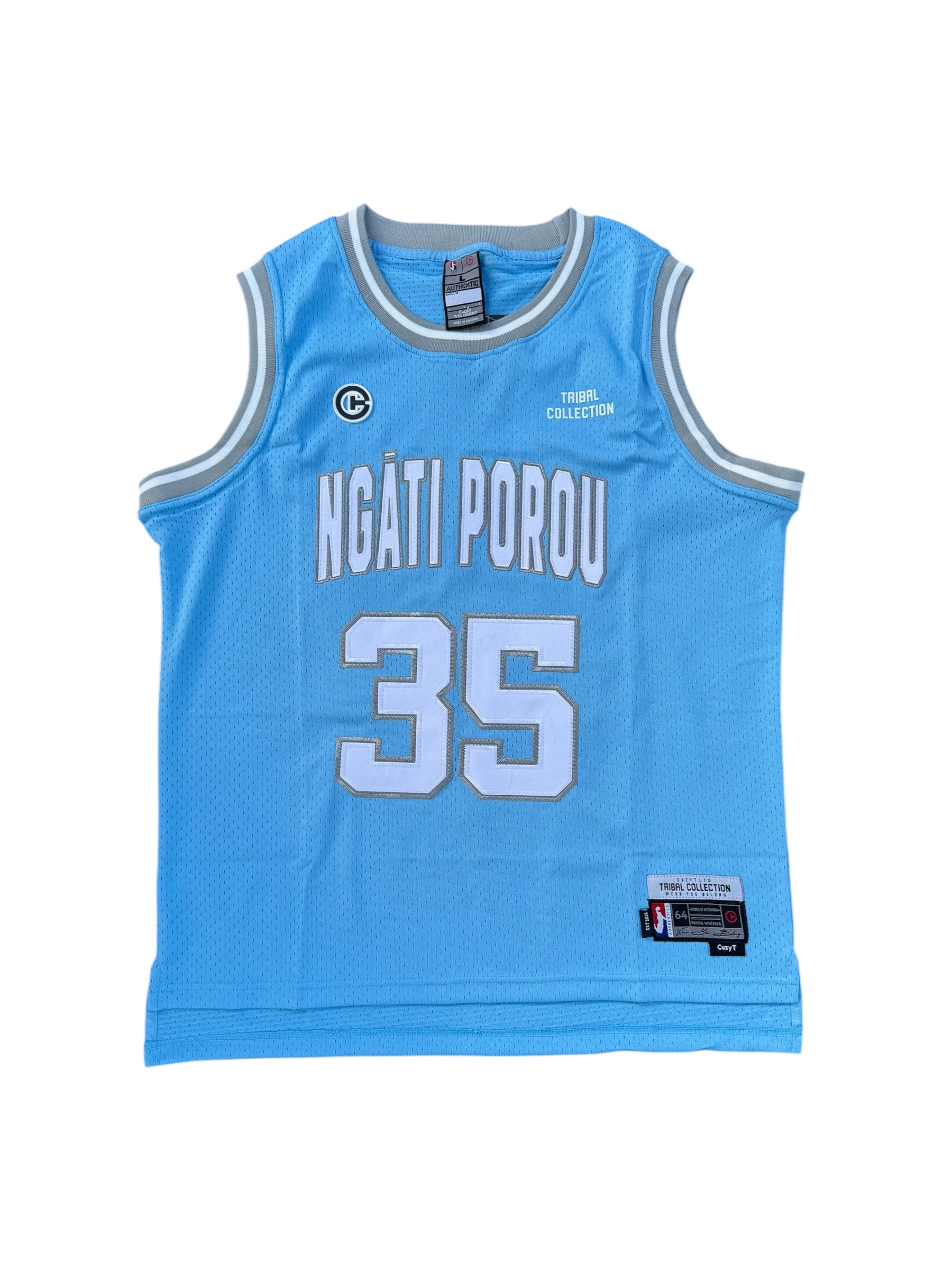 Ngati Porou NBA singlet blue