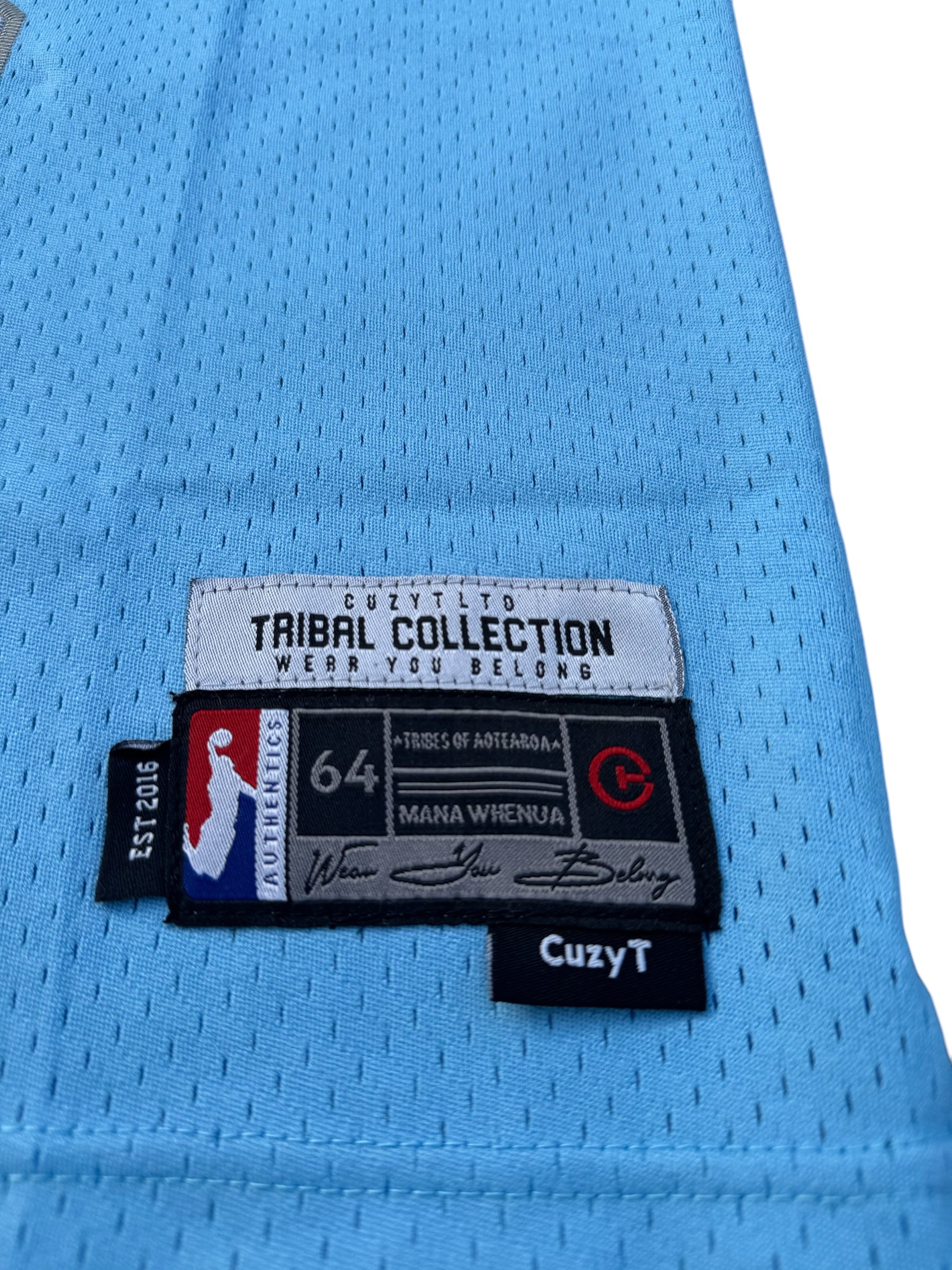 Ngati Porou NBA singlet blue