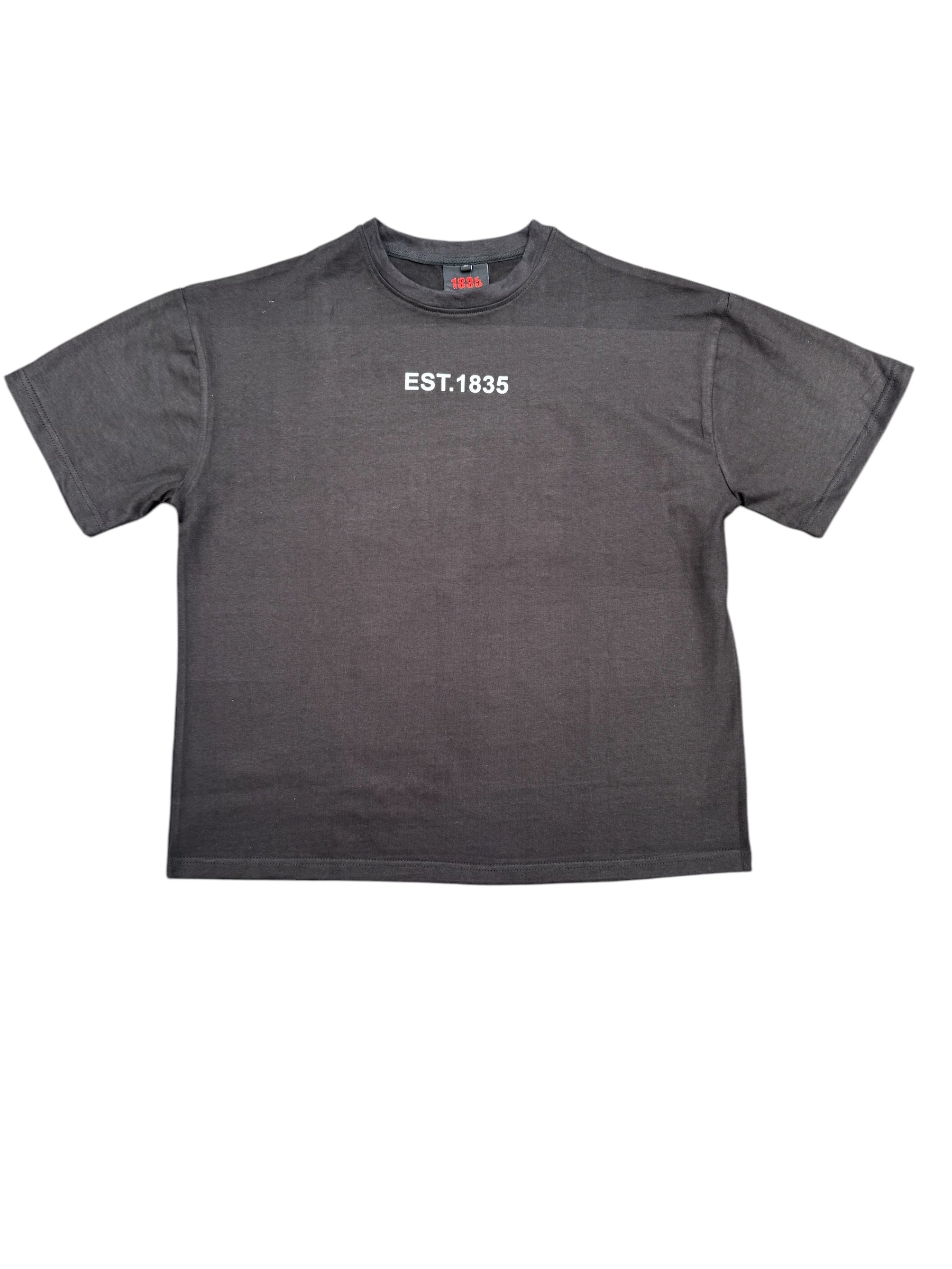 EST.1835 drop shoulder tee Black