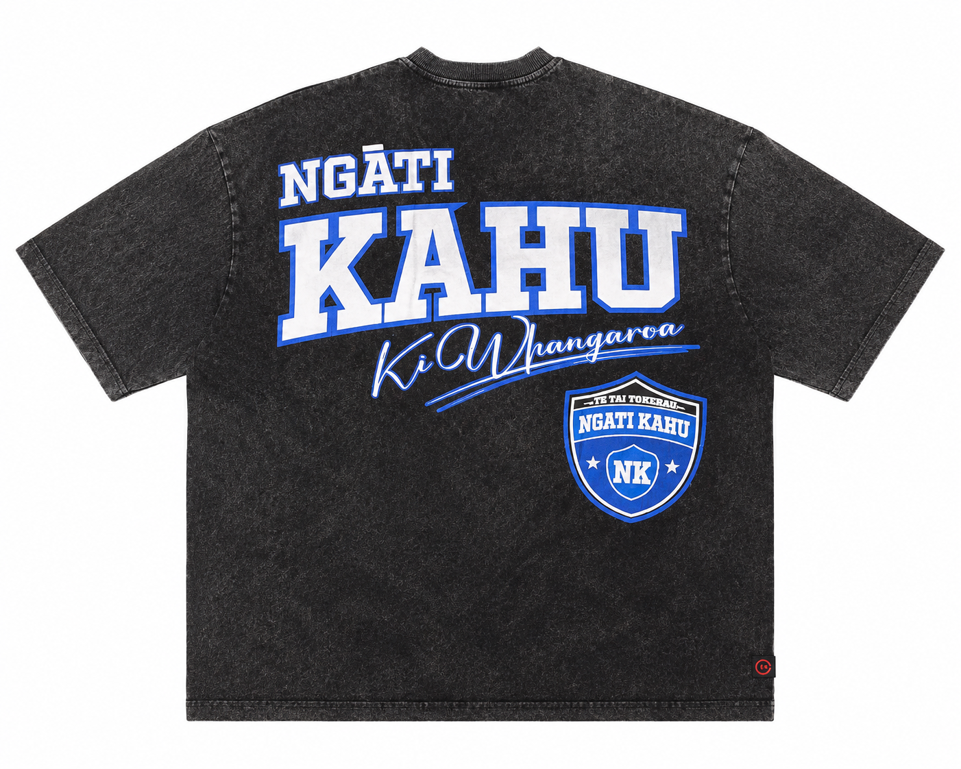 NGATI KAHU Tribal Acid Wash Oversized Tee – Māori Streetwear | Cuzy T