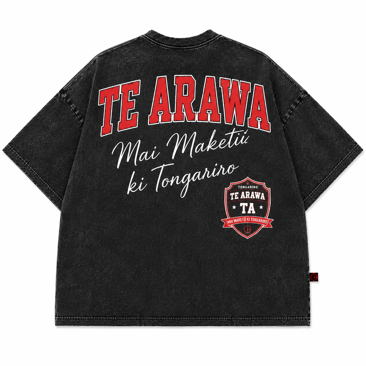 Te Arawa acid wash Tee