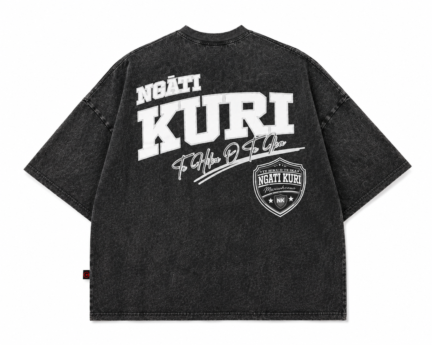 Ngati Kuri  Tribal Acid Wash Oversized Tee – Maori Streetwear | Cuzy T