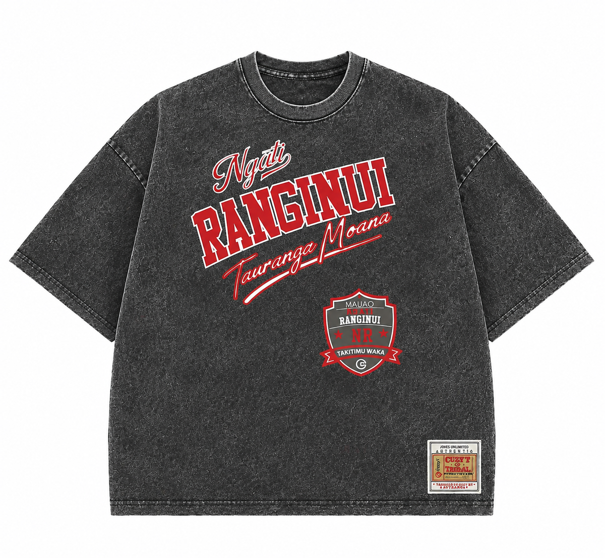 Ngati Ranginui Acid wash over sized tee