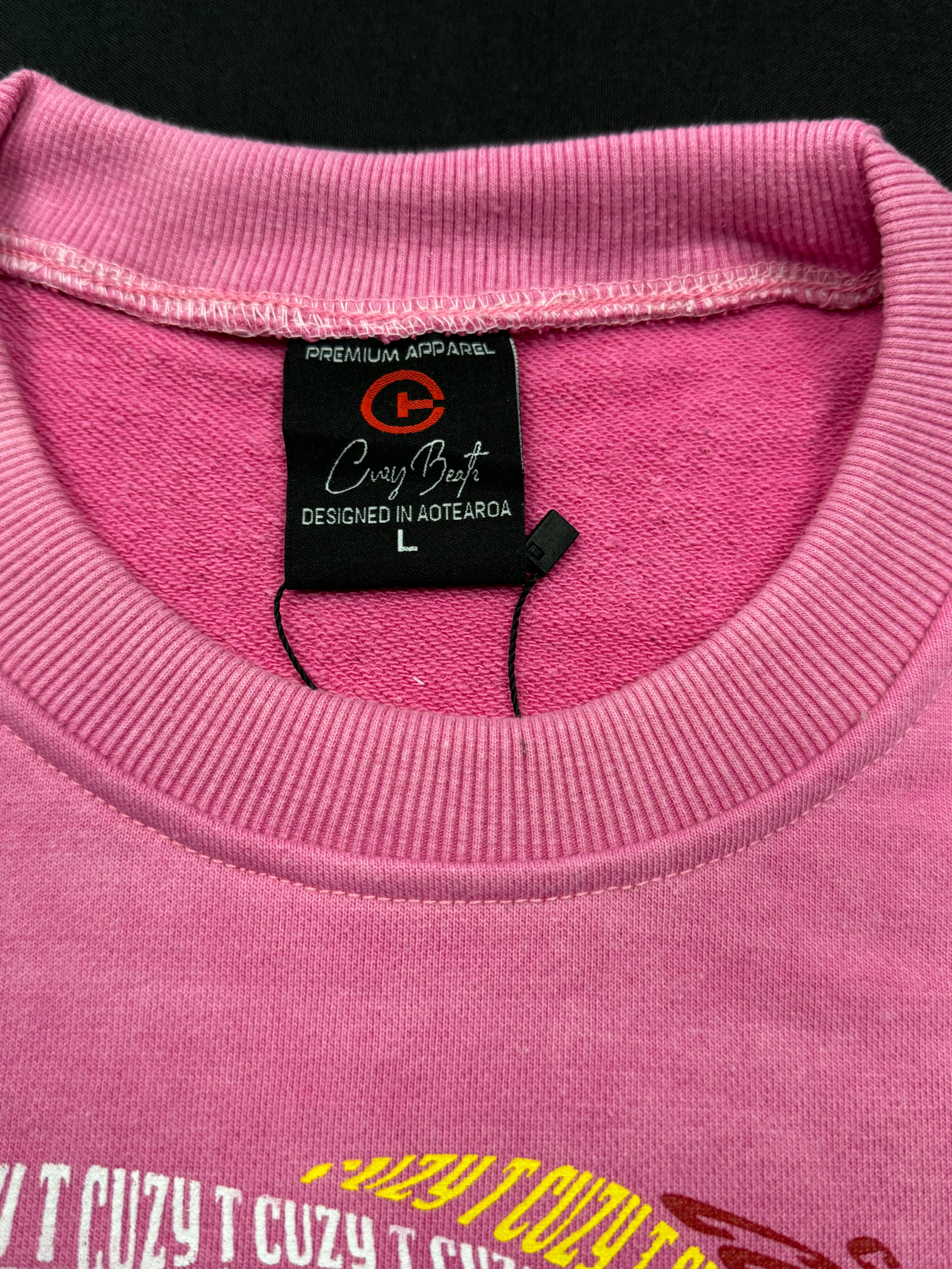 Cuzy Beatz Oversized Pink  Crew neck jersey