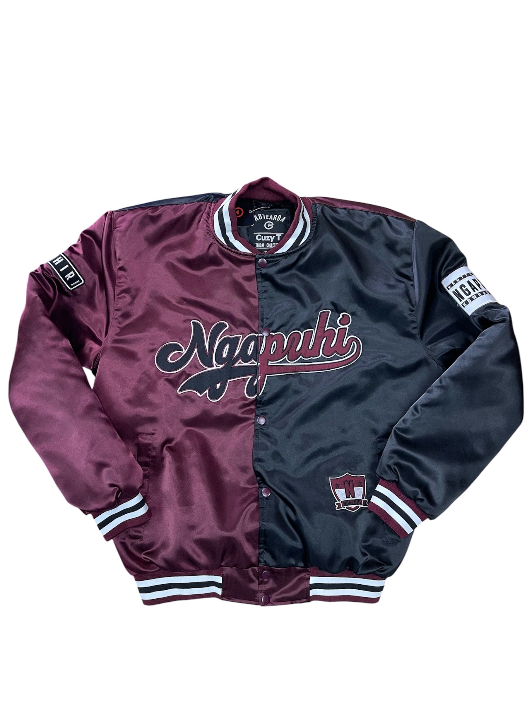 Split Satin Ngapuhi Bomber