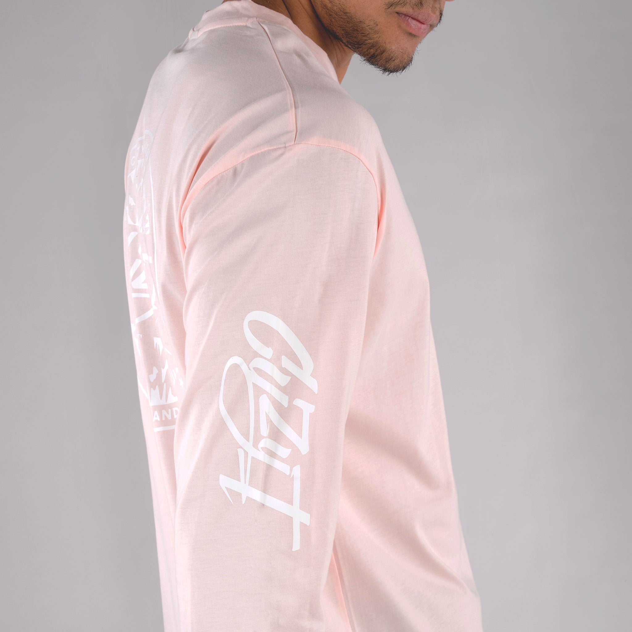 ICONIC LONG SLEEVE TAIL TEE PINK - Cuzy T Apparel